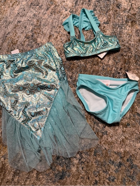 Other - Turquoise Mermaid 3-Piece Swim Set